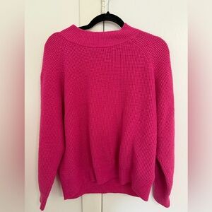 GAP Bright Pink Cowl Neck Sweater